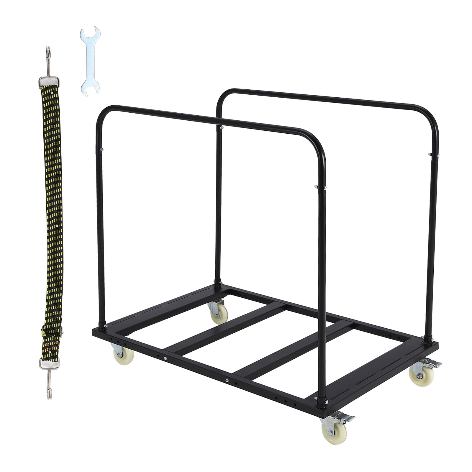 Accreate Steel Drywall Dolly, Heavy-Duty Panel Truck Cart with 5” PU Swivel Wheels for Moving Building Materials Furniture