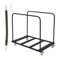 thumbnail image 1 of 1500 LBS Heavy Duty Table Trolley with 5" Swivel Wheels, Black Desk Trolley 10 Table Capacity for Garage/Home/Warehouse, 1 of 15