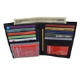 thumbnail image 3 of Mens Genuine Leather European Bifold Wallet Slim Hipster 2 Windows Credit Card Euro 1502 CF, 3 of 46