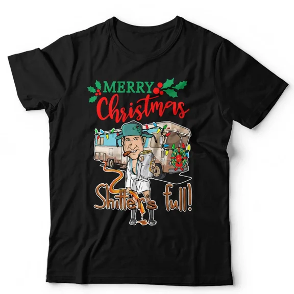 Lampoons Christmas Vacation Funny Shitters Full Festive RV Movie Humor Unisex T-Shirt, up to size 5XL