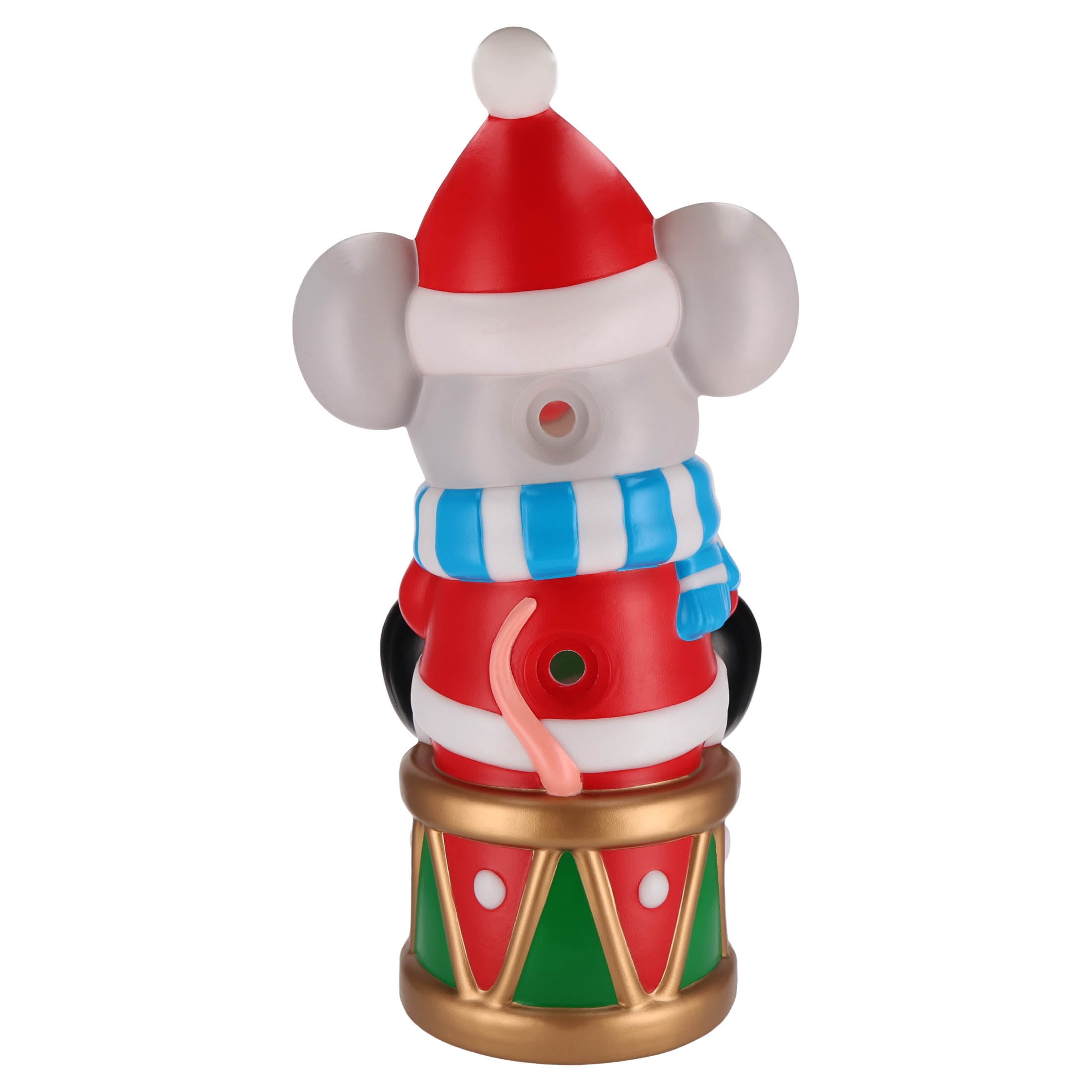 Lighted Blow Mold Drum Mouse Indoor/Outdoor Christmas Decoration, Multicolor, 32", by Holiday Time