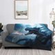 thumbnail image 2 of Balery Blue Thunder Storm Dragon Manta de Franela con Dibujo, Lujo Ultra Suave y Cálido, Antipelusa y Resistente a las Arrugas para Cama, Sofá, Camping -80"x60", 2 of 6