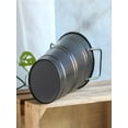 thumbnail image 5 of 2 - in - 1 Metal Umbrella Bucket for Entryway, Galvanized Rust - Resistant Umbrella Stand & Floral Vase, Multi - Use Organizer for Canes/Clubs, Design for Porch, Indoor & Office,B, 5 of 7