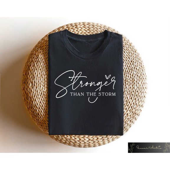 Sam Soft Stronger Than The Storm , Boho Self Care T-Shirt, Inspirational Women Sweater, Christian T-shirt, Bible Verse Tee, Courage ShirtFull Size S-5XL