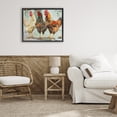 thumbnail image 3 of Stupell Industries Modern Abstract Chickens Trio Black Floating Frame Canvas Art, 21 x 17, by Creative Studio, 3 of 8