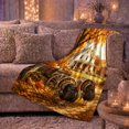 thumbnail image 6 of Printed Flannel Throw Blanket with Rustic Harvest Farmhouse Autumn Scene, 6 of 9