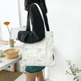 thumbnail image 6 of DouZhe Reusable Grocery Bags, Funny Internet Doodles Lightweight Polyester Canvas Cloth Tote Bag for Travle Gym Shopping School, 15" x 16", 6 of 7