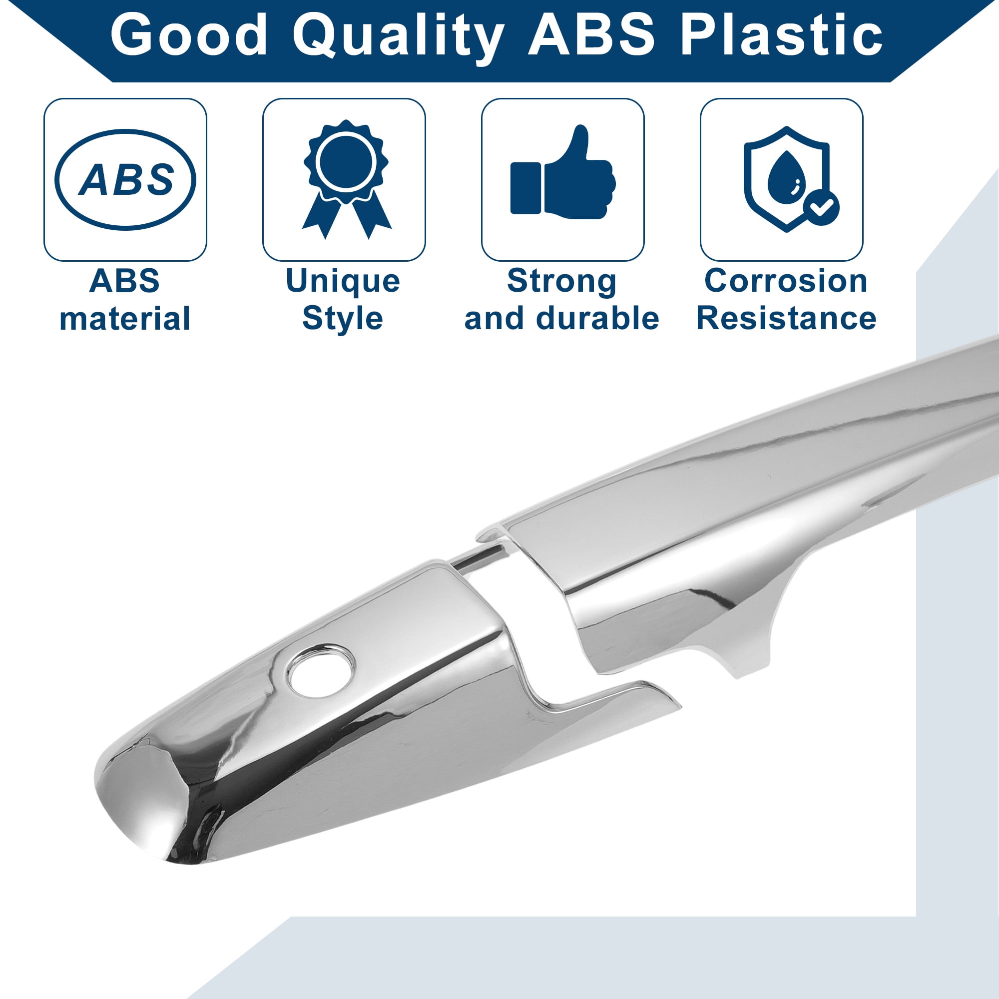 Unique Bargains ABS Automotive Door Handle Cover Silver Tone for Honda Civic 2006-2011