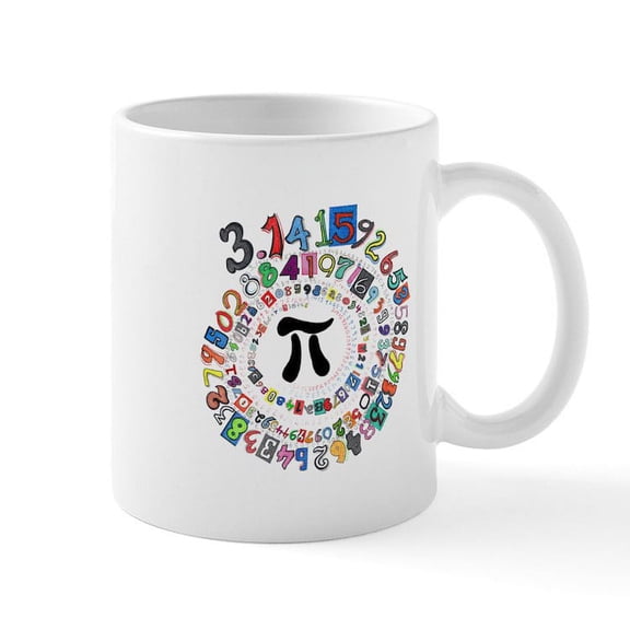 CafePress - Pi Spiral Mugs - 11 oz Ceramic Mug - Novelty Coffee Tea Cup
