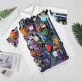 thumbnail image 4 of Adventure Time Casual Short Sleeve Shirt Lapel Collar Shirt Summer Beach Shirt S, 4 of 8