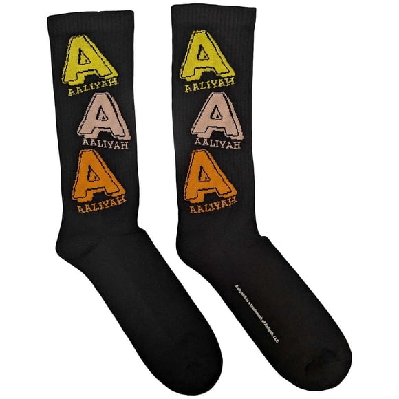 Aaliyah Adult Tricolor Logo Socks