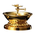 thumbnail image 2 of Portalámparas de ghee de aleación, soporte dorado, suministros budistas, templos, lámpara de aceite tibetana EstiloB, 2 of 9