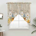 thumbnail image 2 of Swag Valance Curtains for Windows, Daisy Spring Floral Light Filtering Kitchen Curtains with Rod Pocket, Farmhouse Botanical Bees Elegant Window Treatment Valances for Living Room, 36x45 - 2 PCS, 2 of 9