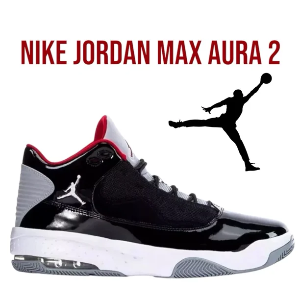 N I-K-E A i r-Jor-dan MAX AURA 2 Men's Basketball Shoes Multi Size's CK6636 Black/Red