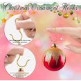 thumbnail image 6 of Small C-Shape Ornament Hooks,Metal Wire Christmas Ornament Hangers,Gold Stainless Steel Christmas Ornament Hooks,Christmas Tree Decoration Hangers,for Home Decor (100Pcs), 6 of 7