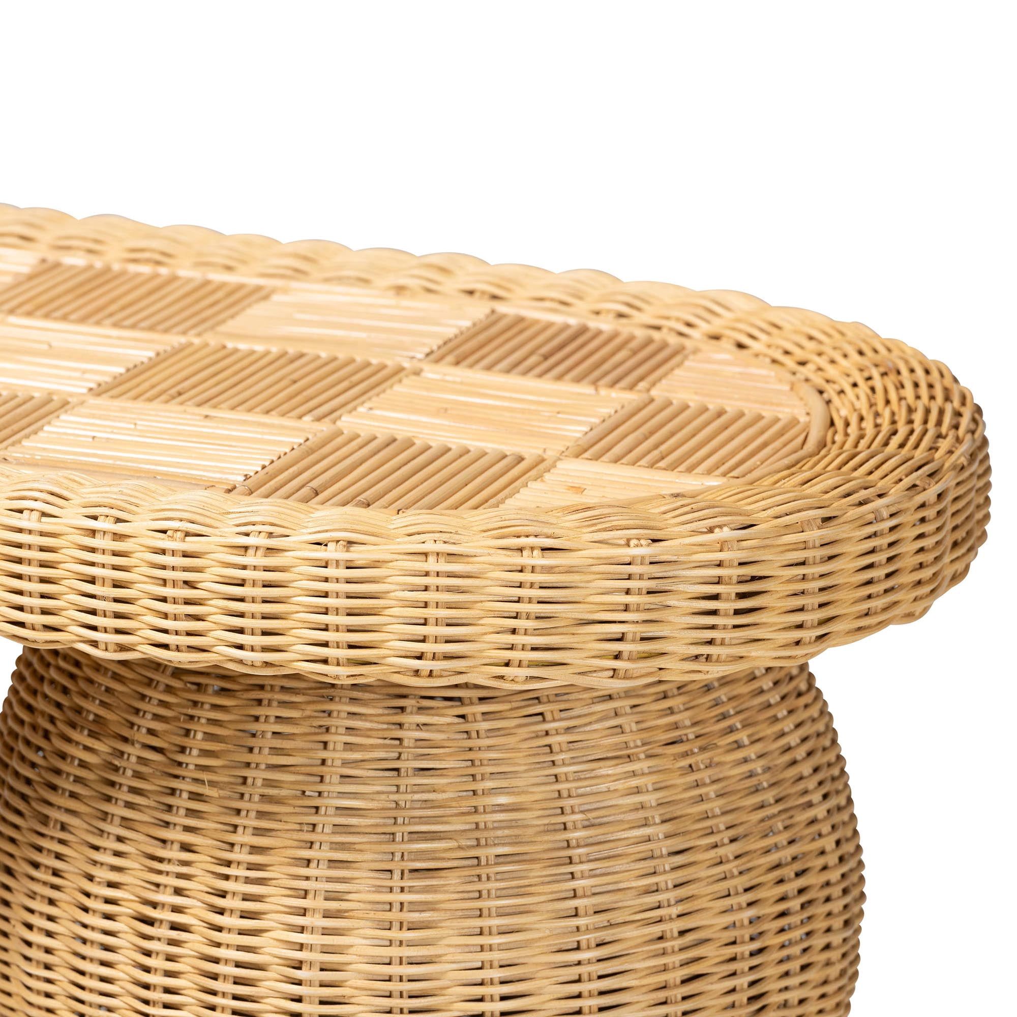 bali & pari Hisao Boho Console Table, Natural Rattan