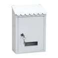 thumbnail image 2 of Metal Rust- Mailbox 8x6x12'' Post Mail Lockable Mail Box Decorive Drop Box Case White, 2 of 8