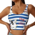 thumbnail image 2 of Picia Bulldog Friend Sports Bra for Women,Padded Strappy Sports Bras Medium Support Yoga Bra with Removable Cups,Running Yoga Bra-, 2 of 9