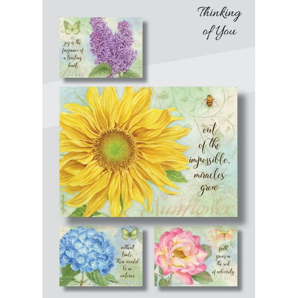CardBoxedThinking Of YouButterfly Blooms (Box Of 12)  Walmart.com