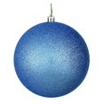 thumbnail image 1 of Vickerman N592529DG 10 in. Periwinkle Glitter Ball Ornament with Drilled Cap, 1 of 3