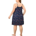thumbnail image 3 of Unique Bargains Women's Plus Size NightgownSleeveless Sleep Dress Fruit Pajamas, 3 of 6