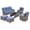 Gray/Blue, variant on Jentlehouse 6 Pieces Outdoor Patio Furniture Set,Wicker Rattan Patio Sofa Set with Outdoor Rockers,Coffee Table and Ottomans,Outdoor Conversation Set for Poolside Balcony Backyard Porch