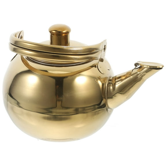 LOLIPPYY 1Pack Small Kettle Stovetop Golden Stainless Steel Boiling Tea Kettle for Household Users