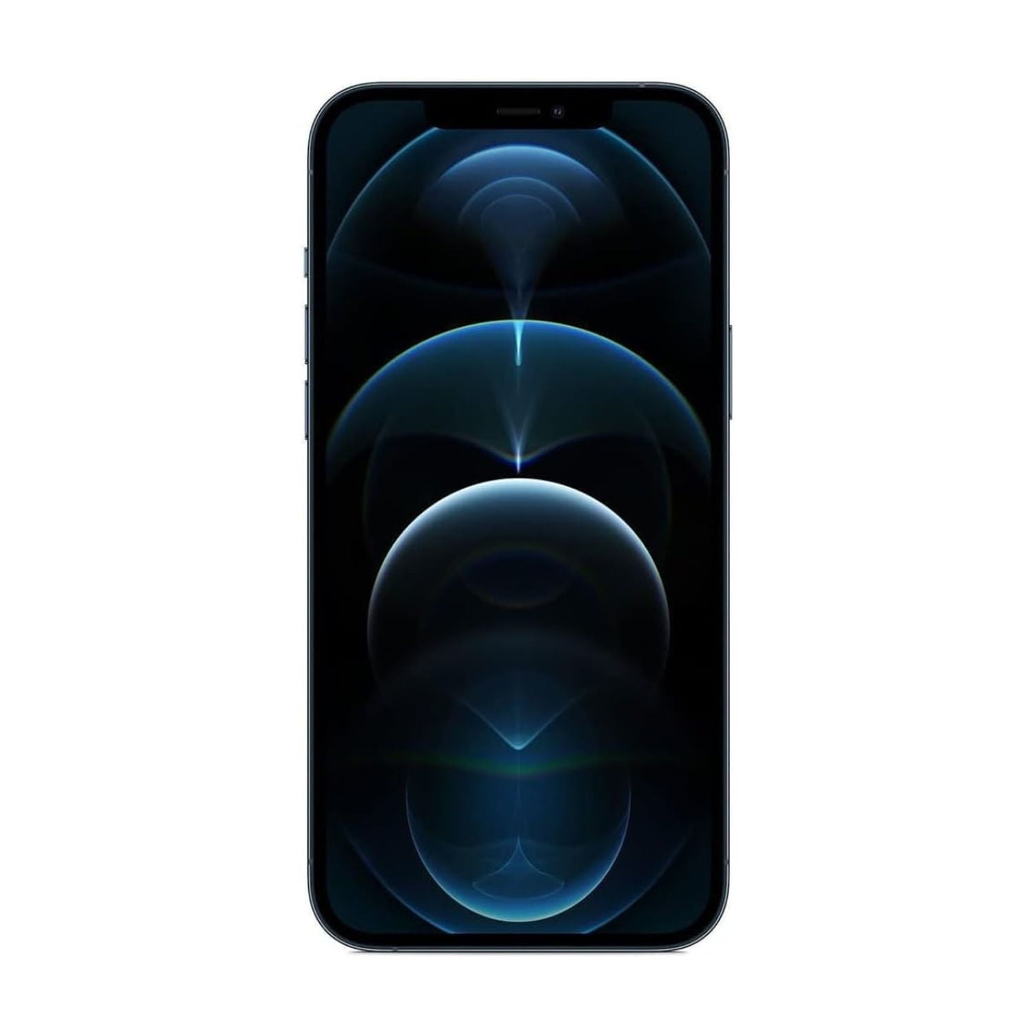 Restored Apple iPhone 12 Pro (Unlocked) 128GB Pacific Blue (A2341) Bundle with Pre-Installed Tempered Glass (Refurbished)