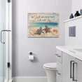 thumbnail image 6 of Beach Sea Turtle Bathroom Wall Art Ocean Turtle Christian Bible Verses Pictures Wall Decor Coastal Nautical Canvas Painting Love Artwork Home Decoration for Bedroom Office Framed 16"x12", 6 of 6