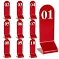 thumbnail image 1 of Aspire 10Pcs Acrylic Table Numbers, Tent Style Numbers Sign, Double Sided Table Number Card for Restaurant-Red-Number 1to10, 1 of 6