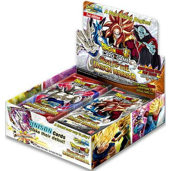 Dragon Ball Super Unison Warrior Series 1 Rise of the Unison Warrior Booster Box (24 Packs, Unlimited Edition)