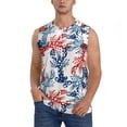 thumbnail image 6 of Daiia Red Lobster Printed Men's Tank Tops,Casual Soft Sleeveless Gym Muscle Shirts Bodybuilding Tee-X-Large, 6 of 8