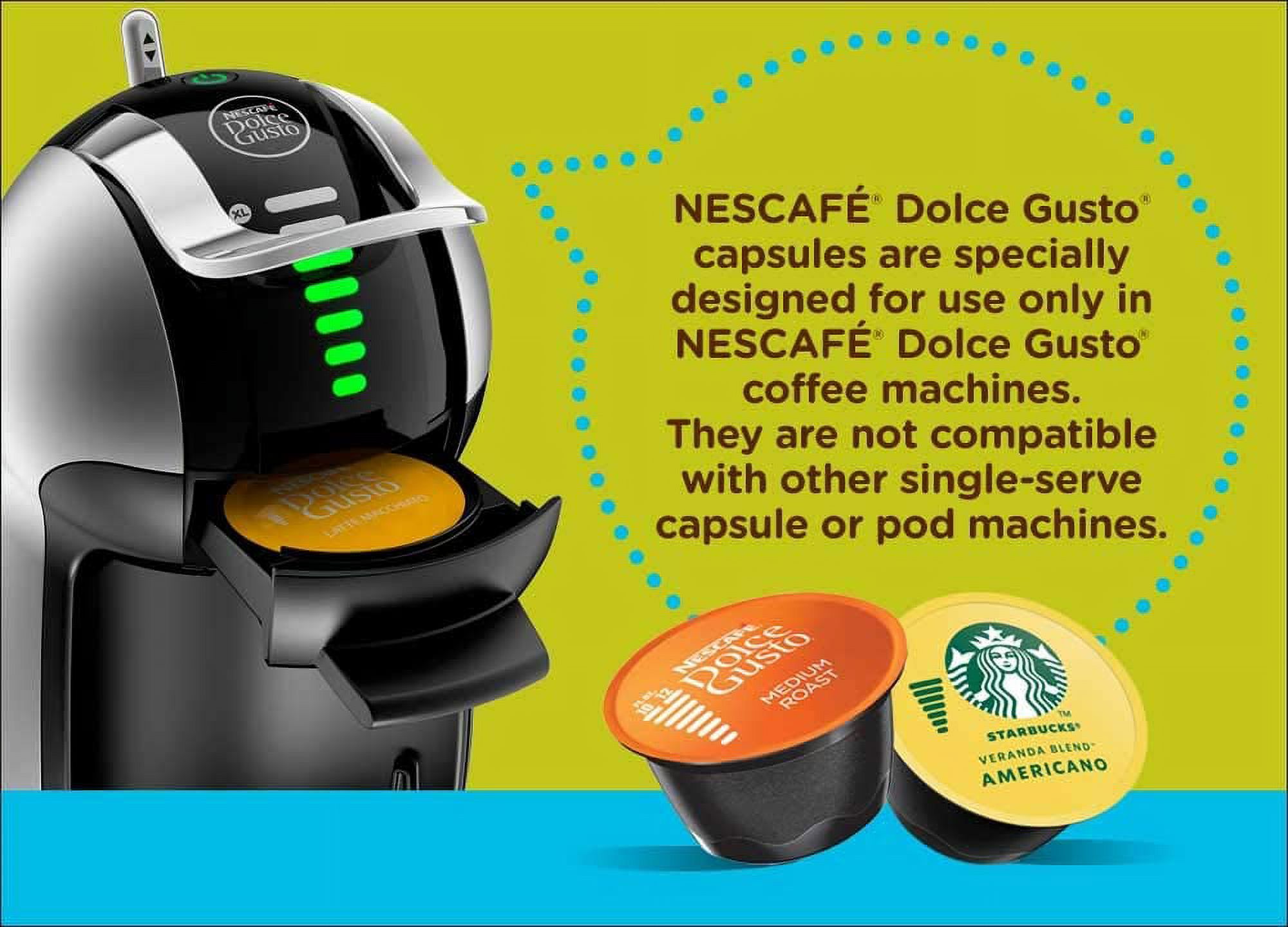 NESCAFE Dolce Gusto Genio 2 Coffee Machine, Single Serve Espresso and Cappuccino Pod Machine - image 4 of 6