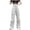 White, variant on Staron Women's Casual Pants Elastic Waist Drawstring Pocket Wide Leg Loose Baggy Trousers Solid Color Fold Pants, Black 3XL