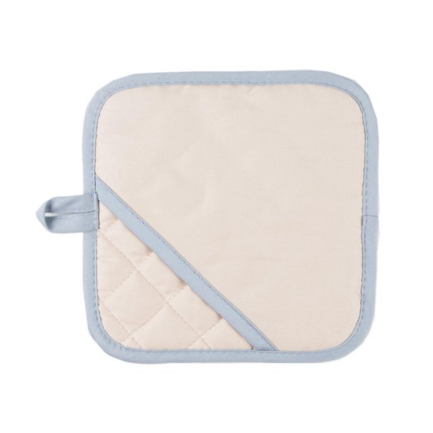 Estera de mesa antideslizante de silicona a cuadros cuadrada azul