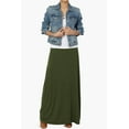 thumbnail image 6 of TheMogan Women's S~3X Casual Draped Jersey Foldable Waist Relaxed Long Maxi Skirt, 6 of 7
