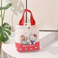 thumbnail image 3 of 1pc Adorable Hello Kitty Cartoon Print Canvas Tote Bag - Durable, Spacious, Stylish Crossbody Wear with Adjustable Strap, Perfect for Everyday Use, School, Work, Travel, and Gift Giving - Soft, Lightw, 3 of 5
