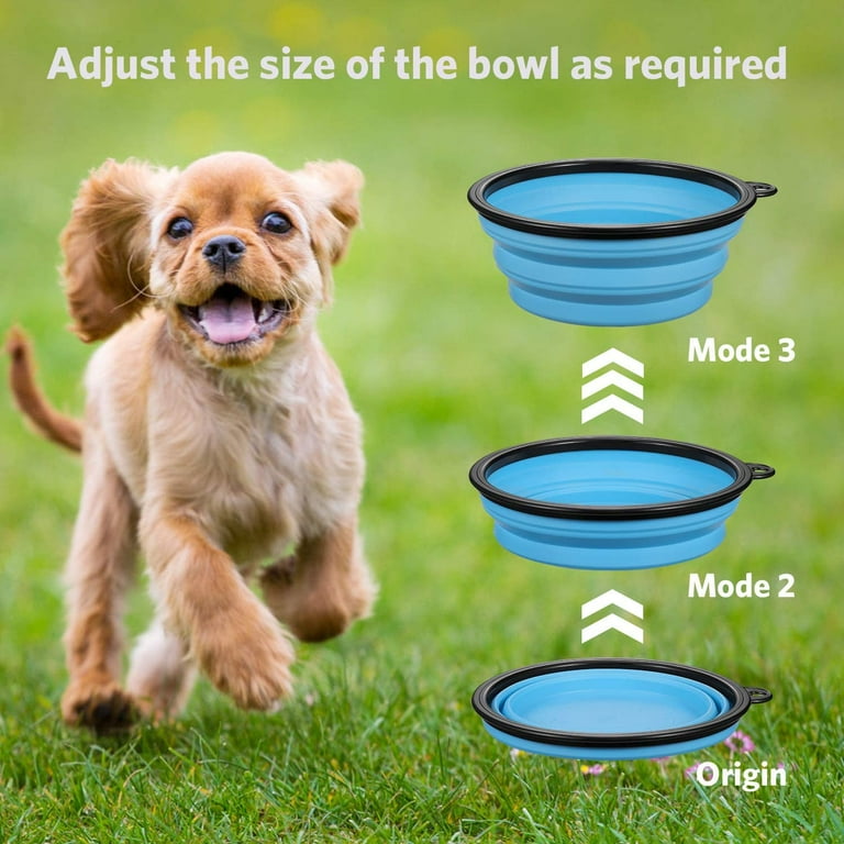 Collapsible Dog Bowl, Small Water Food Folding Portable Silicone Bowl For  pet Dog