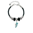 thumbnail image 2 of Delight Jewelry Silvertone Running Shoe Teal Grandmother Celtic Knot Leather Bead Bracelet, 7"+2" Extender, 2 of 4