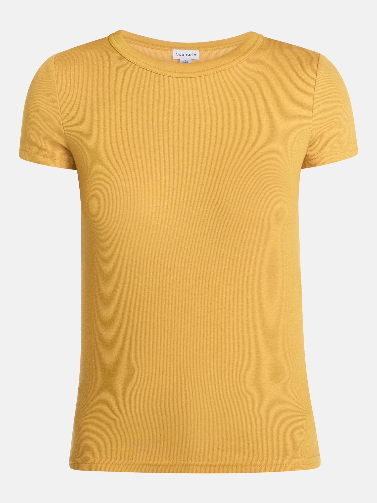 Scenario Women's Rib Tee with Short Sleeves, Sizes XS-XXXL