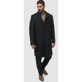 thumbnail image 3 of London Fog Mens Classic fit Overcoat Coat 40 R Black Solid Wool, 3 of 5