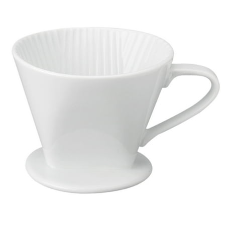 - Coffee Maker Porcelain Filter Cone 2 Cup Pour Over Brew Loose Leaf Tea Brewer !