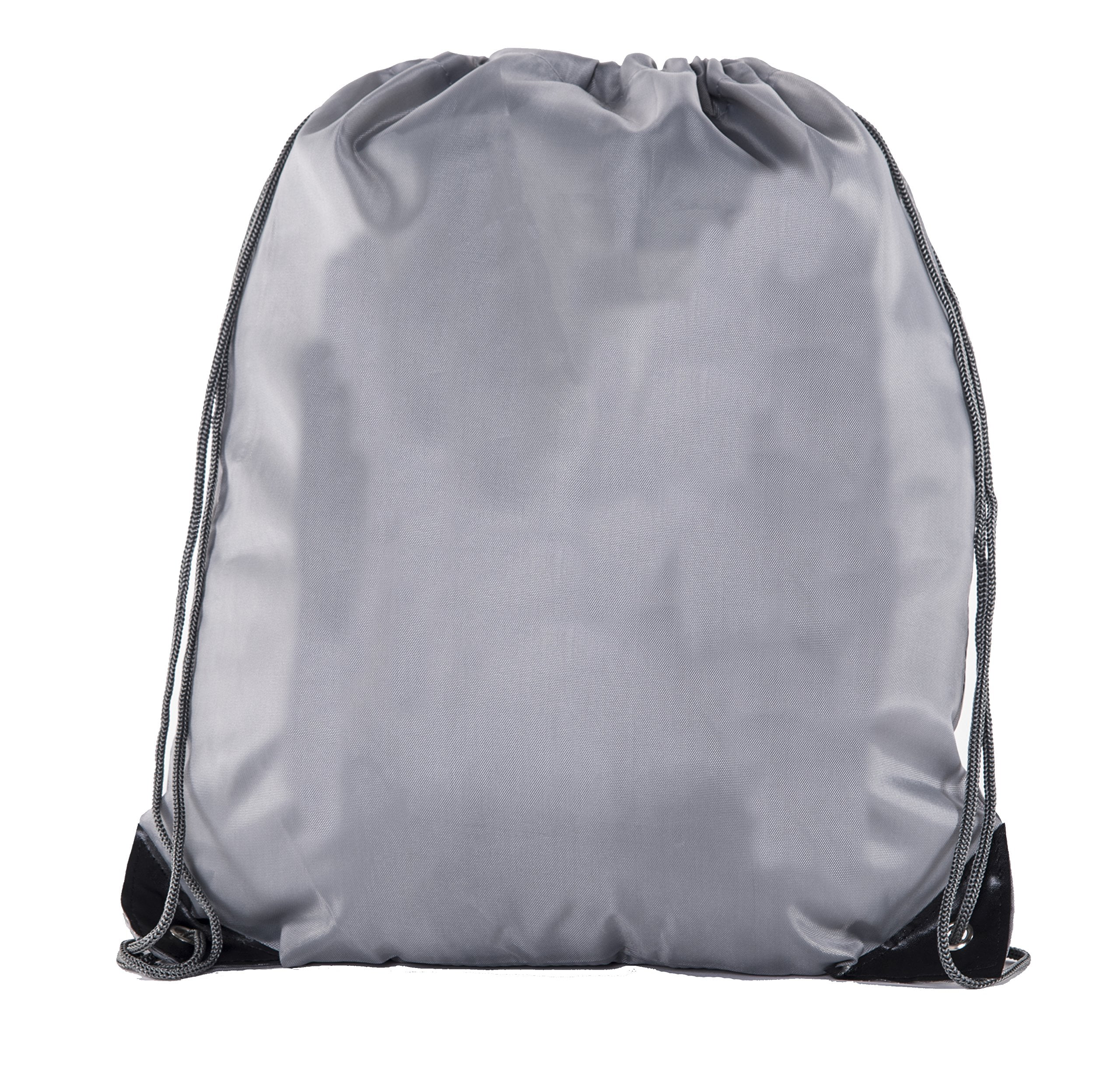 24 Pieces Polyester Drawstring Backpack Bags Machine Washable String Sport Bag Gym Backpack Bulk for School Gym Sport Traveling Black 