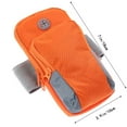 thumbnail image 2 of Raindrops Water-Resistant Orange Outdoors Arm Bag with Adjustable Strap for Secure Phone Storage, 2 of 8