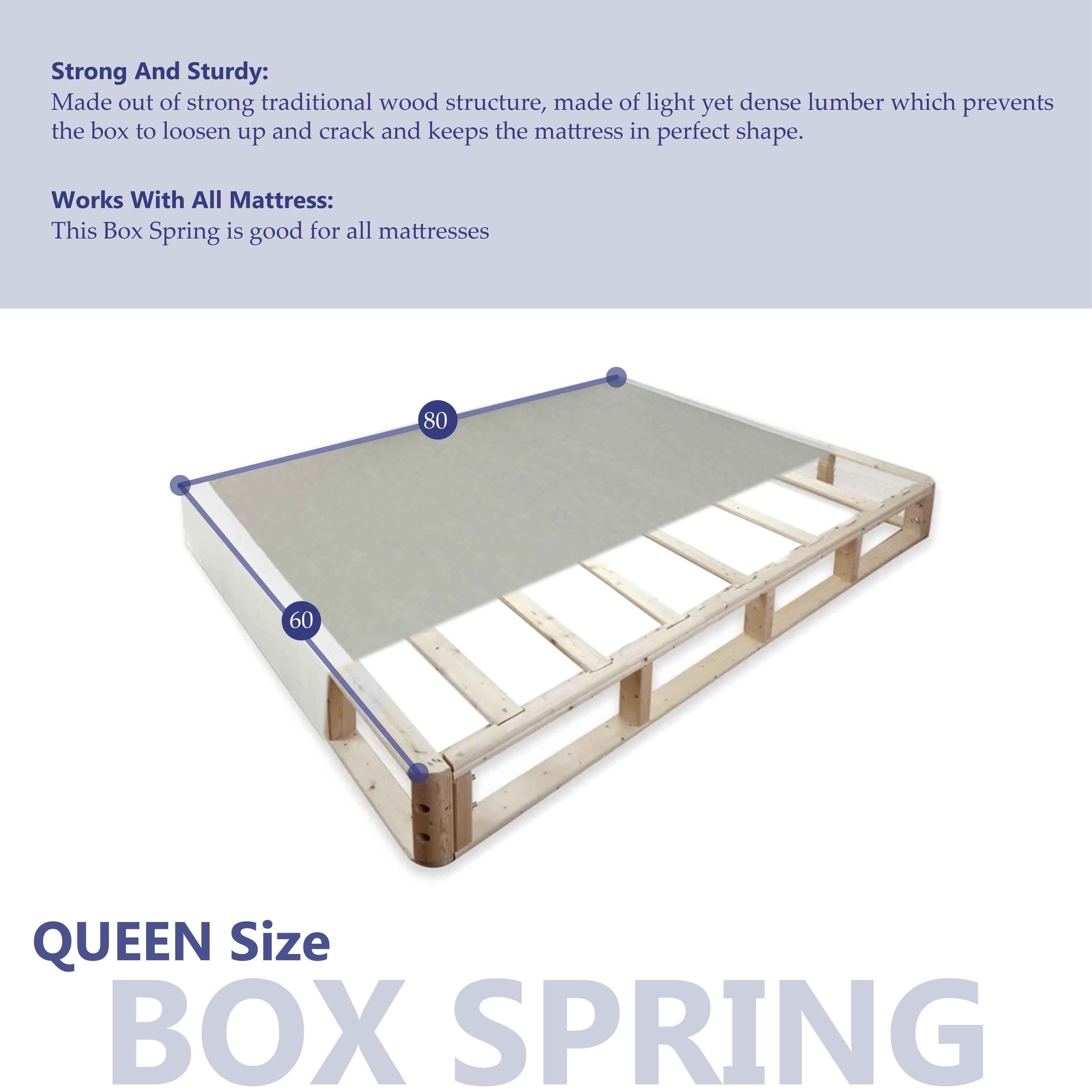 Spring Solution Twin Size 4 Fully Assembled Box Spring for Mattress Hollywood Collection