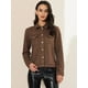 thumbnail image 3 of Chaqueta de gamuza sintética Allegra K Café S para mujer, 3 of 6