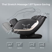 4D Full Body Massage Chair with Electric Footrest Zero Gravity Shiatsu Recliner with Heating, Thai Stretch, SL Track, Black - Upgrade Model (R8089 )
