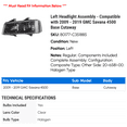 thumbnail image 2 of Left Headlight Assembly - Compatible with 2009 - 2019 GMC Savana 4500 Base Cutaway 2010 2011 2012 2013 2014 2015 2016 2017 2018, 2 of 2