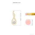 thumbnail image 3 of ANGARA Natural Infinity Twist Diamond Pendant in 14K Yellow Gold for Women (Size-3.2mm| Color-H| Clarity-SI2) | April Birthstone, Anniversary, Jewelry Gift for Women | Natural Diamond Necklace, 3 of 7
