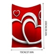 thumbnail image 1 of Manta de franela con estampado de amor | Manta suave y acogedora para sofá o dormitorio | Lavable y cálida para decoración del hogar, 1 of 7